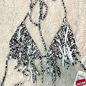 Billabong Bikini Swimsuit Top Tribal Fringe